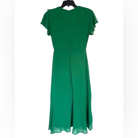 Lulu’s Outstanding Green Ruched High-Low Midi Dress Size Small - Picture 4 of 8